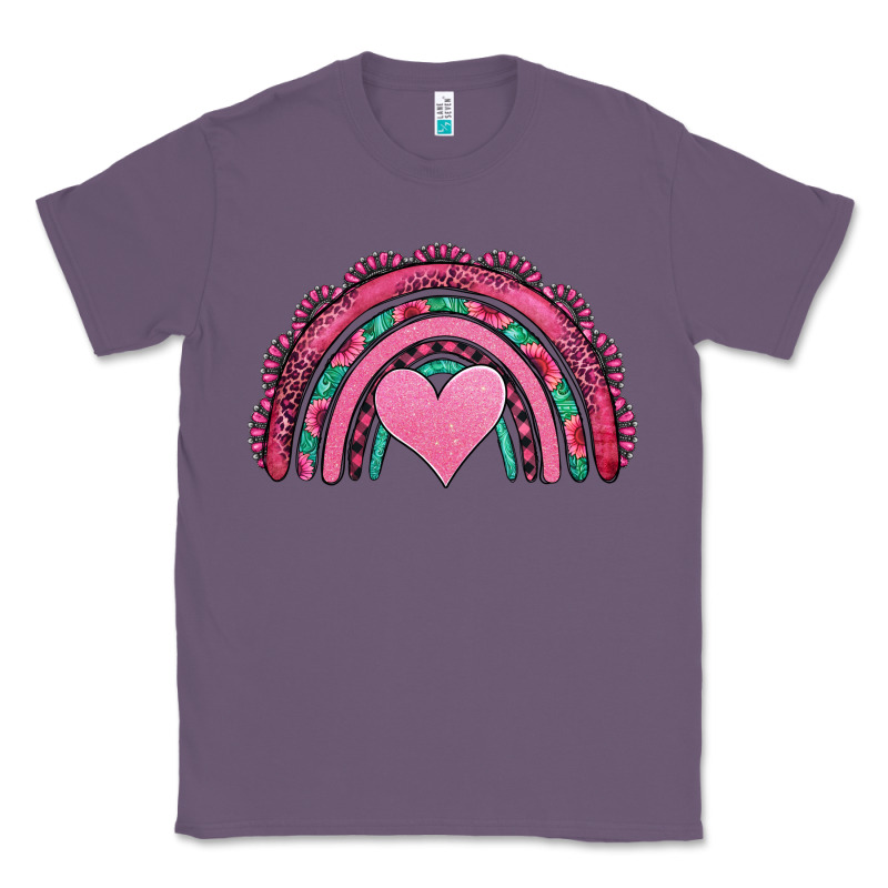 Valentines Day Pink Gemstones Rainbow Classic Tee by Jasminsmagicworld | Teevron