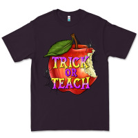 Plum Trick or Teach Premium Tee - texasbilliewilder