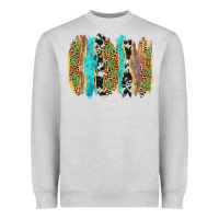 Heather Grey western brushstrokes Heavyweight Sweatshirt - AdoDesignShop