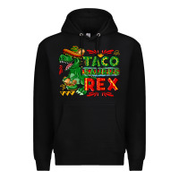 Black Tacosaurus Rex Premium Hoodie - texasbilliewilder