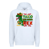 White Tacosaurus Rex Premium Hoodie - texasbilliewilder