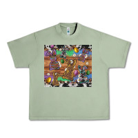 Oil Green easter bunny egg cowhide leopard Urban Heavy Tee - Artiststas