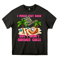 Asphalt i might text back Heavy Core Tee - texasbilliewilder