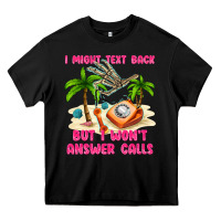 Black i might text back Heavy Core Tee - texasbilliewilder