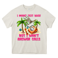 Cream i might text back Heavy Core Tee - texasbilliewilder