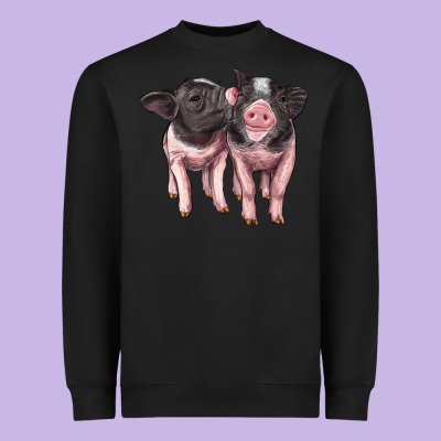 Cute Baby Pigs Heavyweight Sweatshirt Designed By Artiststas