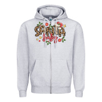 Heather Grey santa baby Zipper Hoodie - MaliasSmallBusiness