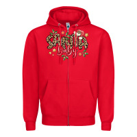 Red santa baby Zipper Hoodie - MaliasSmallBusiness