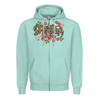 Seafoam santa baby Zipper Hoodie - MaliasSmallBusiness