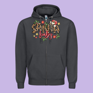 Santa Baby Zipper Hoodie Designed By Maliassmallbusiness