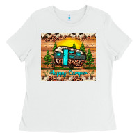 White happy camper Ladies Tee - JahusDesignShop