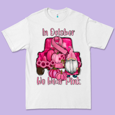 Breast Cancer Awareness Pink Truck Gnomes Premium Tee Designed By Ranaportraitstore