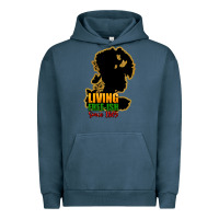 Pigment Midnight Navy Living free-ish since 1865 Urban Hoodie - HowdyJamesFarm