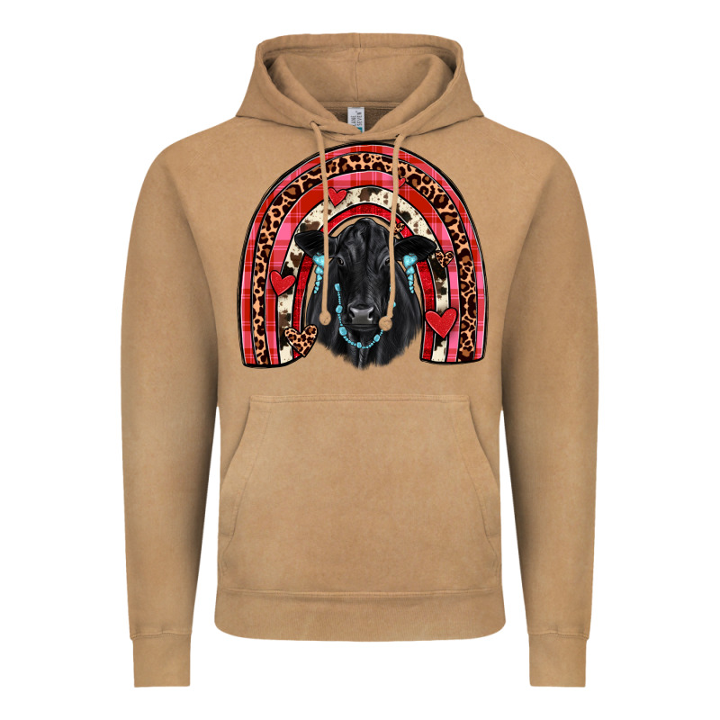 Valentines Black Angus  Rainbow Vintage Hoodie by JahusDesignShop | Teevron
