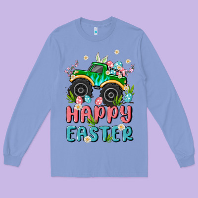 Easter Monster Truck Long Sleeve Tee Designed By Maliassmallbusiness