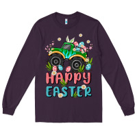 Plum easter monster truck Long Sleeve Tee - MaliasSmallBusiness