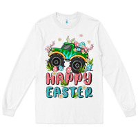White easter monster truck Long Sleeve Tee - MaliasSmallBusiness