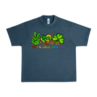 Midnight Navy peace love st patty's day Urban Heavy Tee - Artiststas