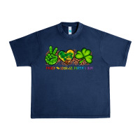 Navy peace love st patty's day Urban Heavy Tee - Artiststas