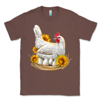 Chestnut Perched Chicken With Sunflowers Classic Tee - LillyAllenDesigns