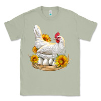 Matcha Perched Chicken With Sunflowers Classic Tee - LillyAllenDesigns