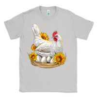 Moon Dust Perched Chicken With Sunflowers Classic Tee - LillyAllenDesigns