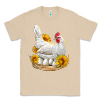Mushroom Perched Chicken With Sunflowers Classic Tee - LillyAllenDesigns