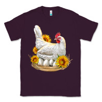Plum Perched Chicken With Sunflowers Classic Tee - LillyAllenDesigns