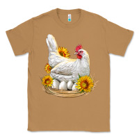 Toasted Coconut Perched Chicken With Sunflowers Classic Tee - LillyAllenDesigns