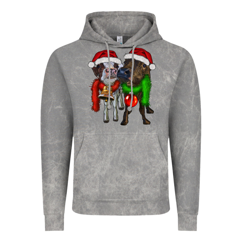 Two Christmas Heifers Vintage Hoodie by RanaPortraitStore | Teevron