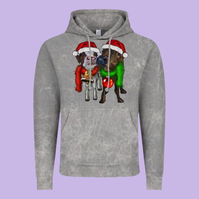 Two Christmas Heifers Vintage Hoodie Designed By Ranaportraitstore