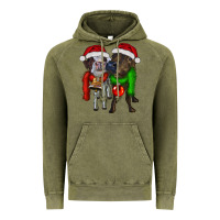 Vintage Olive two christmas heifers Vintage Hoodie - RanaPortraitStore