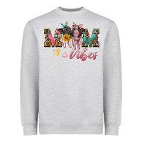 Heather Grey mom vibes baby pigs Heavyweight Sweatshirt - Artiststas