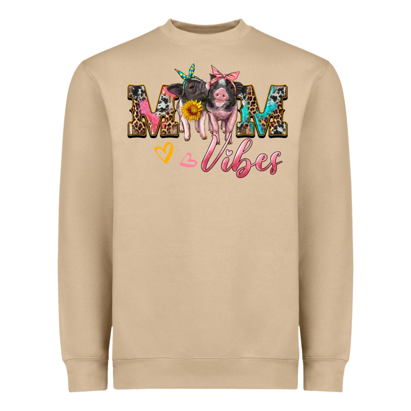 Mom Vibes Baby Pigs Heavyweight Sweatshirt by Artiststas | Teevron