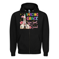 Black amazing grace how sweet the sound Zipper Hoodie - MaliasSmallBusiness