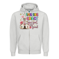 Dove Grey amazing grace how sweet the sound Zipper Hoodie - MaliasSmallBusiness