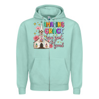 Seafoam amazing grace how sweet the sound Zipper Hoodie - MaliasSmallBusiness