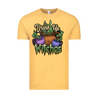Vintage Mustard Drink up witches white Vintage Tee - JahusDesignShop