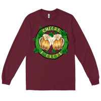 Burgundy cheers fckers Long Sleeve Tee - MaliasSmallBusiness
