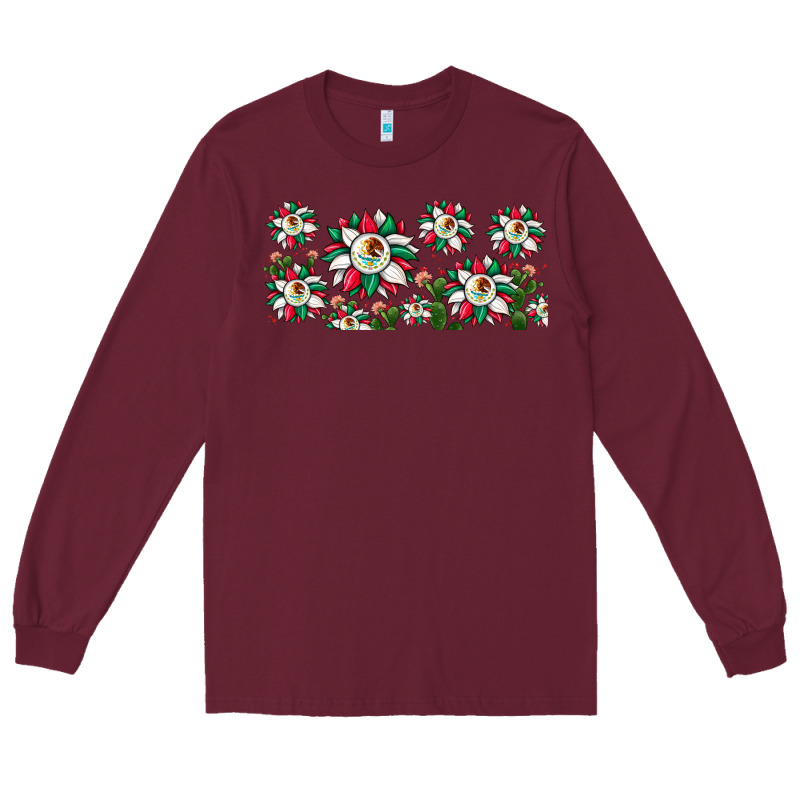Mexican Flag Sunflower Long Sleeve Tee by JahusDesignShop | Teevron