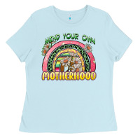 Baby Blue mind your own motherhood Ladies Tee - Zillion Design Studio
