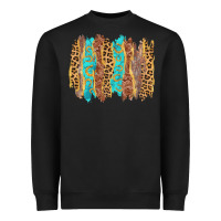 Black western brushstrokes Heavyweight Sweatshirt - AdoDesignShop
