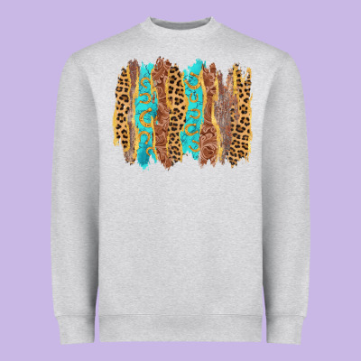 Western Brushstrokes Heavyweight Sweatshirt Designed By Adodesignshop