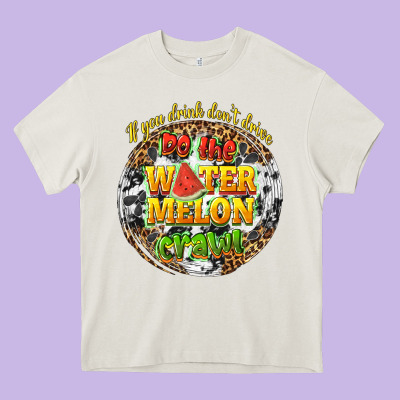 If You Drink Dont Drive Do The Watermelon Crawl Heavy Core Tee Designed By Texasbilliewilder