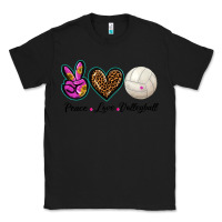 Black peace love volleyball Classic Tee - BarkalooDesign