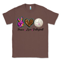 Chestnut peace love volleyball Classic Tee - BarkalooDesign