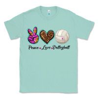 Seafoam peace love volleyball Classic Tee - BarkalooDesign