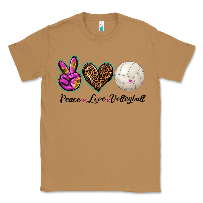 Peace Love Volleyball Classic Tee by BarkalooDesign | Teevron