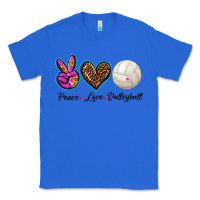 True Royal peace love volleyball Classic Tee - BarkalooDesign