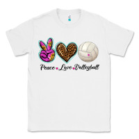 White peace love volleyball Classic Tee - BarkalooDesign
